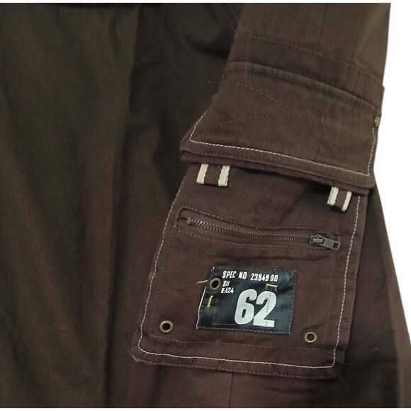 PJ Mark Mens Brown Cargo Pants 36x32 NWT Loose Fit Multi Pocket Utility i-fe - Picture 11 of 12